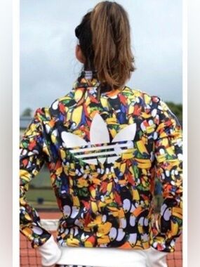 ADIDAS x FARM RIO "Tucanario" Firebird TT (Track Top) Zip Up Jacket, RARE